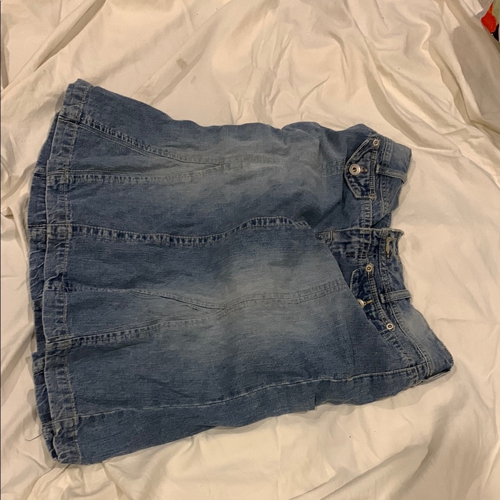 UNIONBAY Blue Denim Midi Skirt